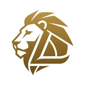 Luxury Lion Logo Design for Security and Premium Business Brand Stock Illustration