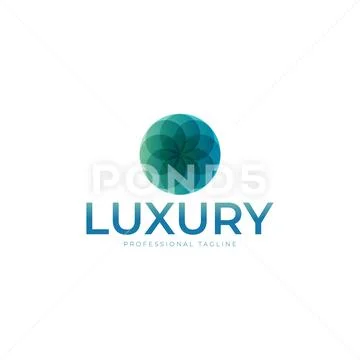 Luxury logo design Stock Illustration