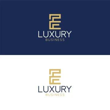 Luxury Logo E modern style Stock Illustration