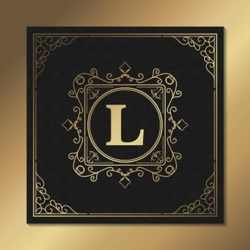 Luxury logo template design vector illustration. Royal monogram crest brand v Stock Illustration