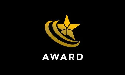 Luxury logo vector star link connection golden color element circle concept.. Illustrazione stock