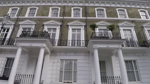 Luxury London Property Tracking shot Stock Footage