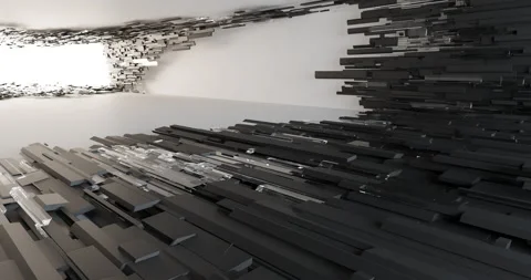 Luxury loop parametric abstract architectural minimalistic background.   Stock Footage 223817700