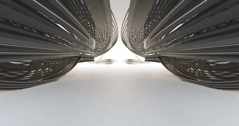Luxury loop parametric abstract architectural minimalistic background. Stock Footage 224443603