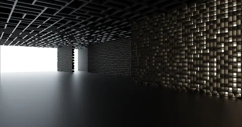 Luxury loop parametric abstract architectural minimalistic background. Video stock 226310831