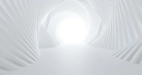 Luxury loop white abstract architectural minimalistic background.  Stock Footage 228935181