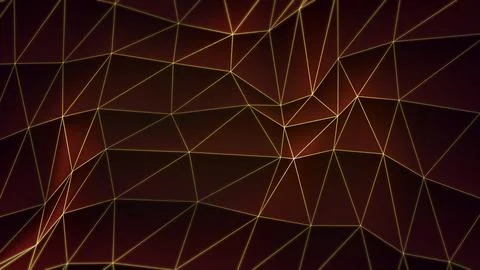 Luxury Low Poly Gold Wireframe Geometric Background Stock Illustration