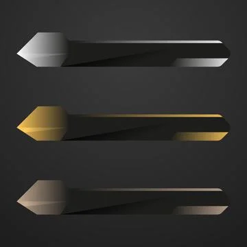 Luxury lower third banner bars for breaking news title Stock Illustration