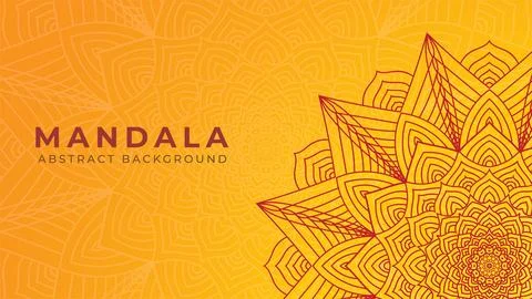 Luxury Mandala Art Vector Illustration. Beautiful Outline Design Style. Abs.. Illustrazione stock
