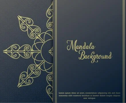 Luxury mandala background concept Stock Illustration