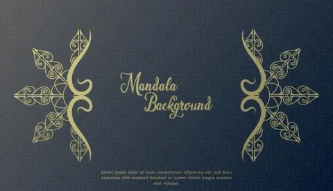 Luxury mandala background concept Illustrazione stock