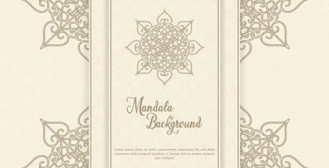 Luxury mandala background concept Stock Illustration