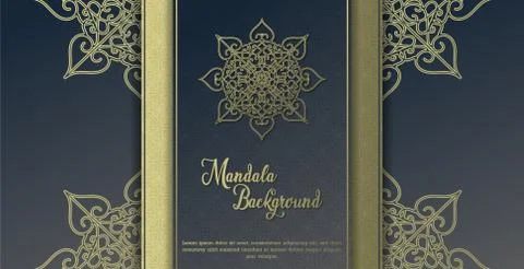 Luxury mandala background concept Illustrazione stock