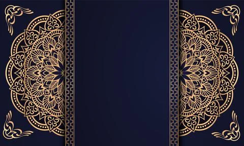 Luxury mandala background Design presentation Template Stock Illustration