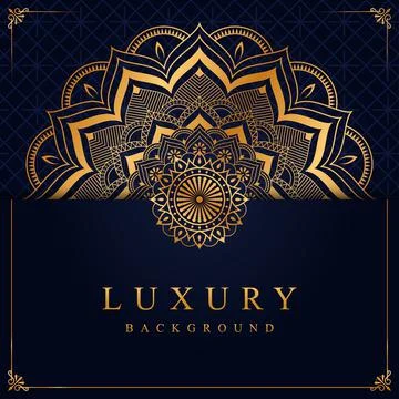 Luxury mandala background with golden pattern arabic islamic east style Stock Illustration