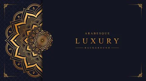 Luxury mandala background with golden pattern arabic islamic east style Stock Illustration