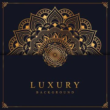 Luxury mandala background with golden pattern arabic islamic east style Stock Illustration