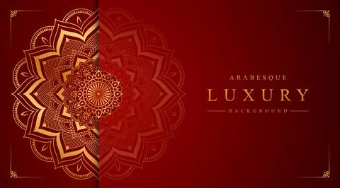 Luxury mandala background with golden pattern arabic islamic east style Stock Illustration