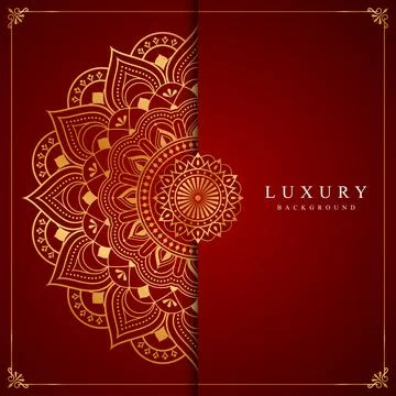 Luxury mandala background with golden pattern arabic islamic east style Stock Illustration
