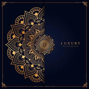 Luxury mandala background with golden pattern arabic islamic east style Stock Illustration