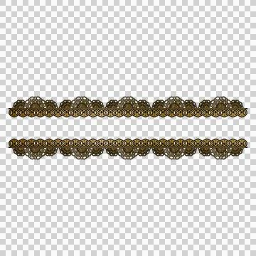 Luxury mandala floral border element ornament isolated Stock Illustration