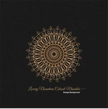 Luxury Mandala Nusantara Design Background Stock Illustration