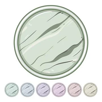 Luxury marble coaster cartoon vector graphic Stock Illustration