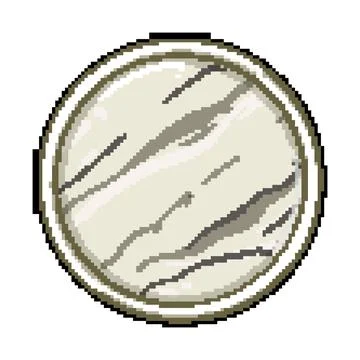Luxury marble coaster pixel art vector illustration Stock Illustration