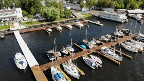 Luxury marina Stock Footage 118614367