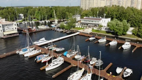 Luxury marina Stock Footage 118614403
