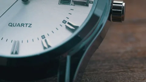 Luxury men's watch close up Stock Footage