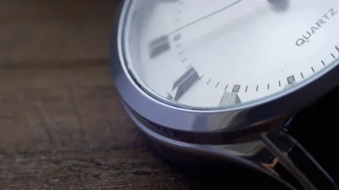 Luxury men's watch Second hand close up Stock Footage