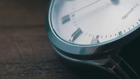 Luxury men's watch Second hand close up Stock Footage