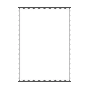 Luxury minimal rectangle border frame vector illustration with elegant outlin 스톡 일러스트