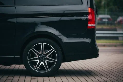 Luxury minivan from the side Stock Photos