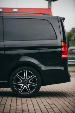Luxury minivan from the side Stock Photos
