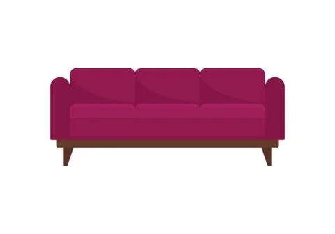 Luxury modern sofa icon in flat style Stock-Illustration