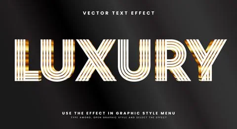 Luxury Modern style editable text effect Ilustración de archivo