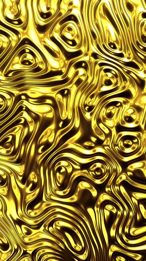 Luxury Molten Gold Texture Loop Video stock 334670486