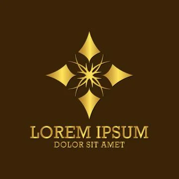 Luxury monogram logo template vector object for logo design. Stock Illustration