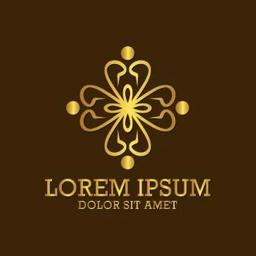 Luxury monogram logo template vector object for logo design. Stock Illustration