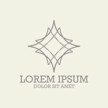 Luxury monogram logo template vector object for logo design. Stock Illustration