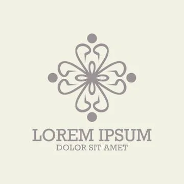 Luxury monogram logo template vector object for logo design. Stock Illustration