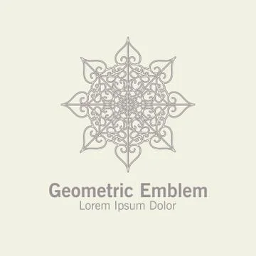 Luxury monogram logo template vector object for logo design. Stock Illustration