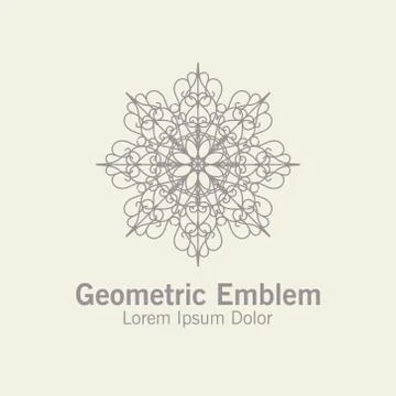 Luxury monogram logo template vector object for logo design. Stock Illustration