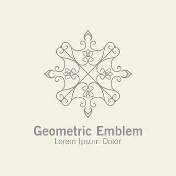 Luxury monogram logo template vector object for logo design. Stock Illustration