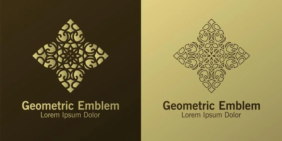 Luxury monogram logo template vector object for logo design. Stock Illustration