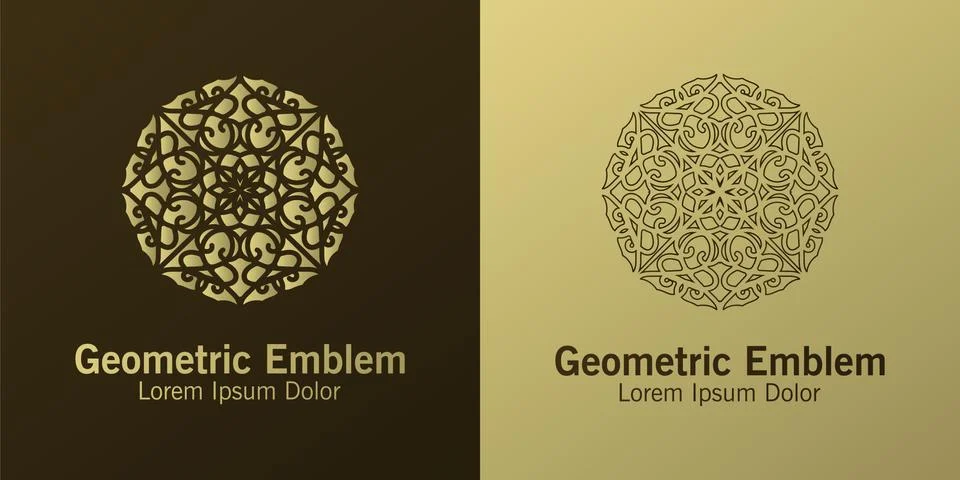 Luxury monogram logo template vector object for logo design. Stock Illustration