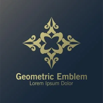 Luxury monogram logo template vector object for logo design. Stock Illustration