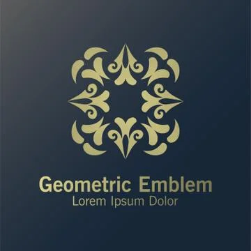 Luxury monogram logo template vector object for logo design. Stock Illustration